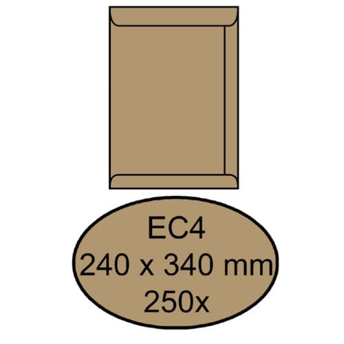 Envelop Quantore akte EC4 240x340mm bruinkraft 250 stuks
