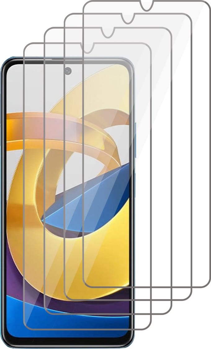 Screenprotector geschikt voor Xiaomi Poco M4 Pro 5G - Glas Screen Protector - 4 Stuks