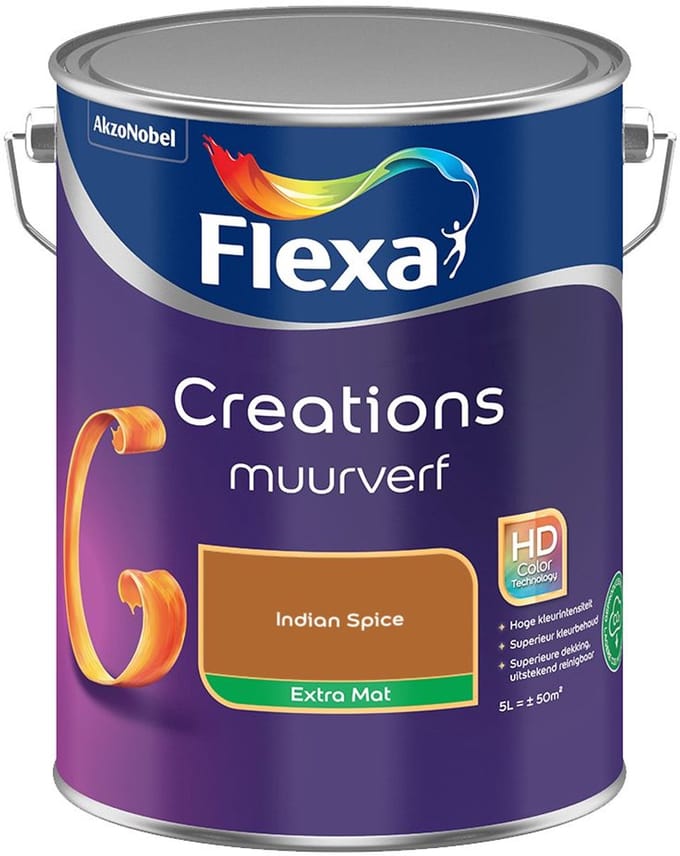 Flexa - Creations Muurverf Extra Mat - Indian Spice - Mengverf - 5 L