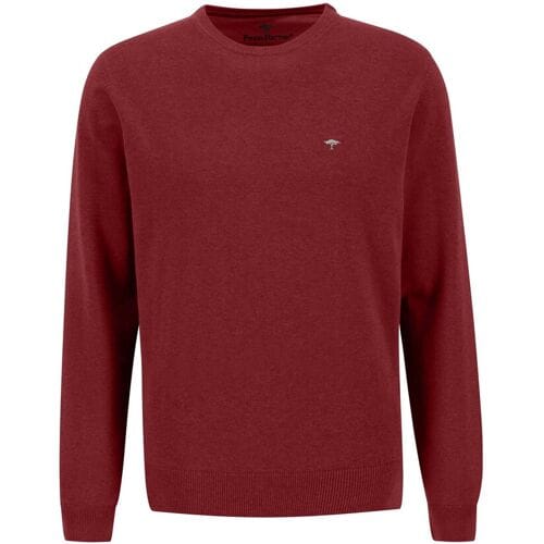 Fynch-Hatton Trui O-Neck Cotton Scarlet / male