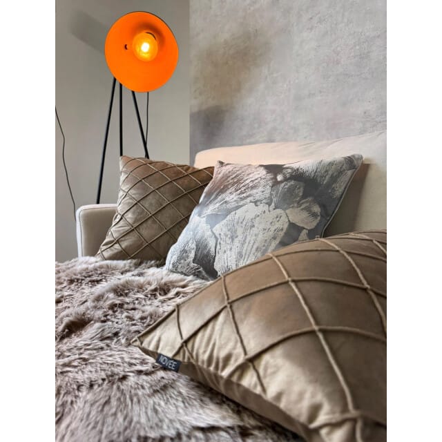 NOVÉE Sierkussen ginkgo silver | 45 x 45 cm | jacquard/polyester