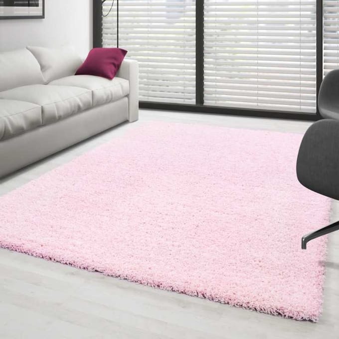 TapisTrend Harig tapijt Roze 240x340 cm Hoogpolig vloerkleed, effen