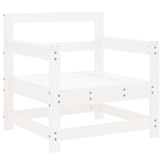 vidaXL - Tuinstoelen - 2 - st - massief - grenenhout - wit