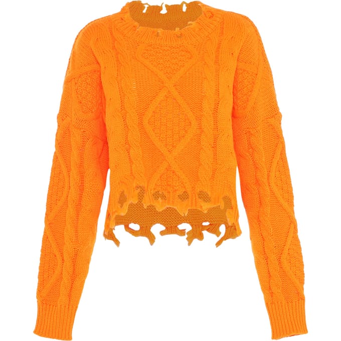 Mymo Gebreide trui Dames oranje
