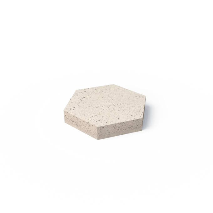 Schellevis Oudhollands 6-kant tegel 37,5x37,5x7cm Creme