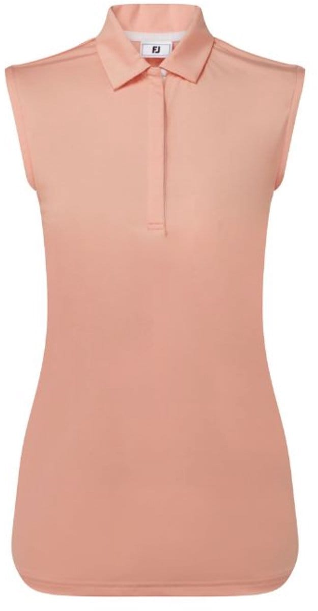 Footjoy Mouwloze Dames Polo Lisle Papaya