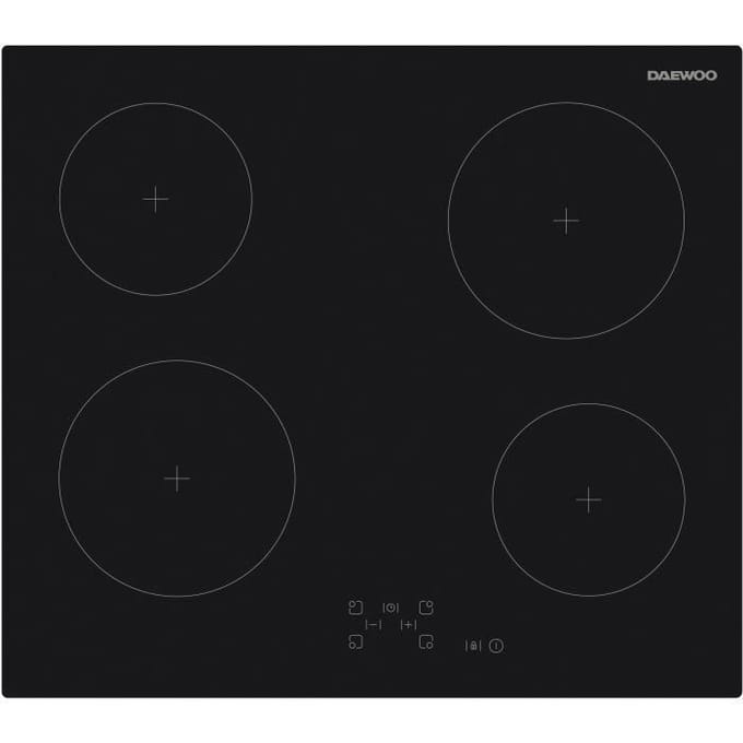 Plaque de cuisson vitrocéramique - DAEWOO - 4 foyers - 60 cm - BH6VTF27BNM - Noir