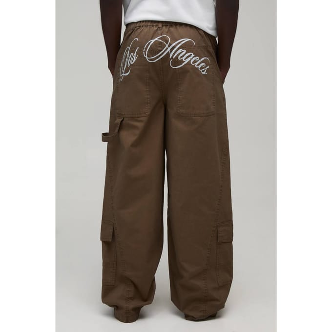 Baggy Fit Cargo Broek Met LA Gusset | Tobacco | Size 34