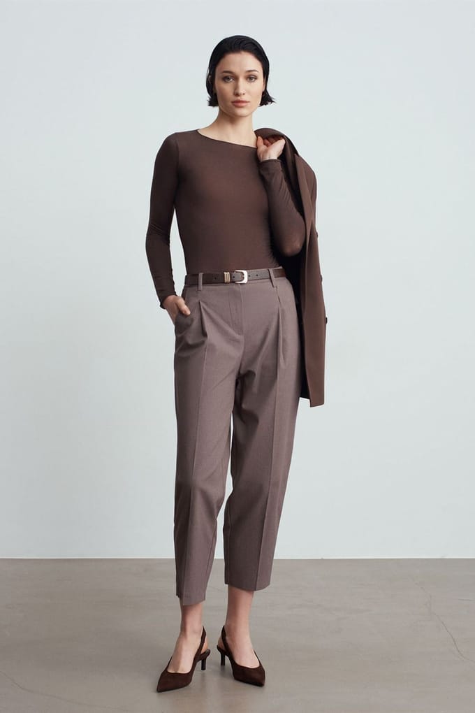 Belted Rechte Pantalon