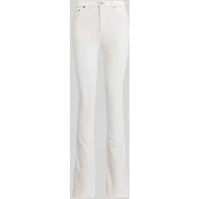 slim fit bootcut jeans van katoenmix