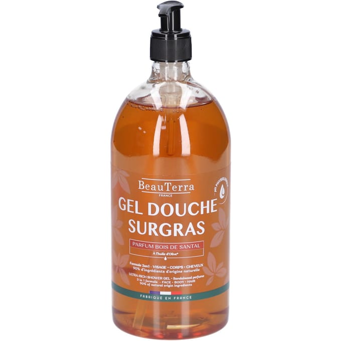BeauTerra Ultra Rich Shower Gel Bois De Santal 1000 ml