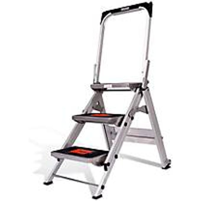 Veilligheidstrap, met beugel, aluminium, 3 treden