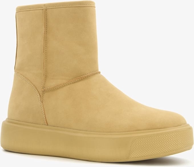 Blue Box dames enkellaarsjes beige - Maat 39
