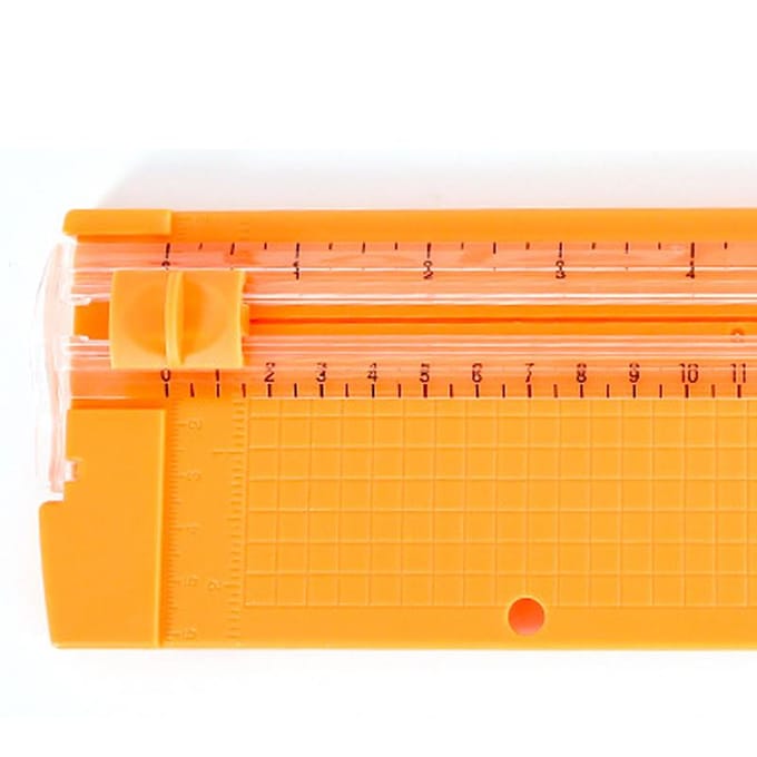 Massicot A4 Échelle Précise Portable Orange Petit Massicot avec Guide Mobile pour l'École orange