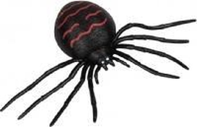Horror nep decoratie spin Ragly 13 cm - Halloween spinnen versiering - Elastische spin met lange poten