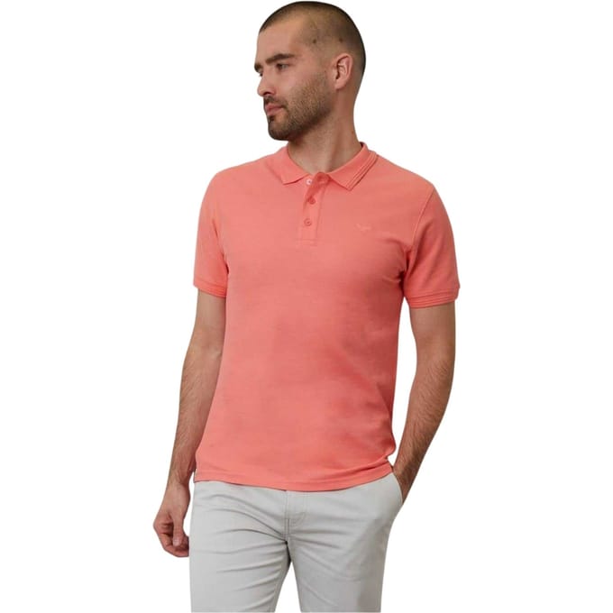 Threadbare Heren Malbork Korte Mouw Polo Shirt (Koraal)