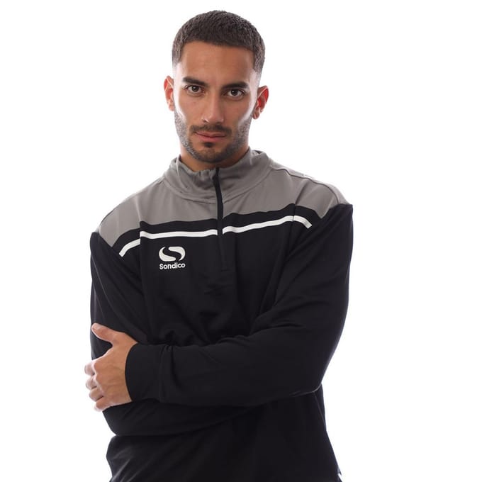 Sondico Heren Sweatshirt met lange mouwen (Zwart/Kool)