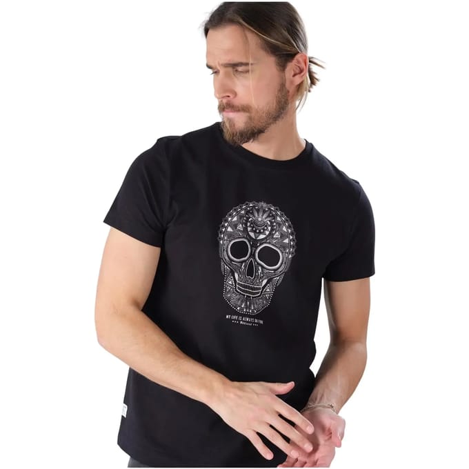DEELUXE T-shirt met etnische schedelZUKINI Black