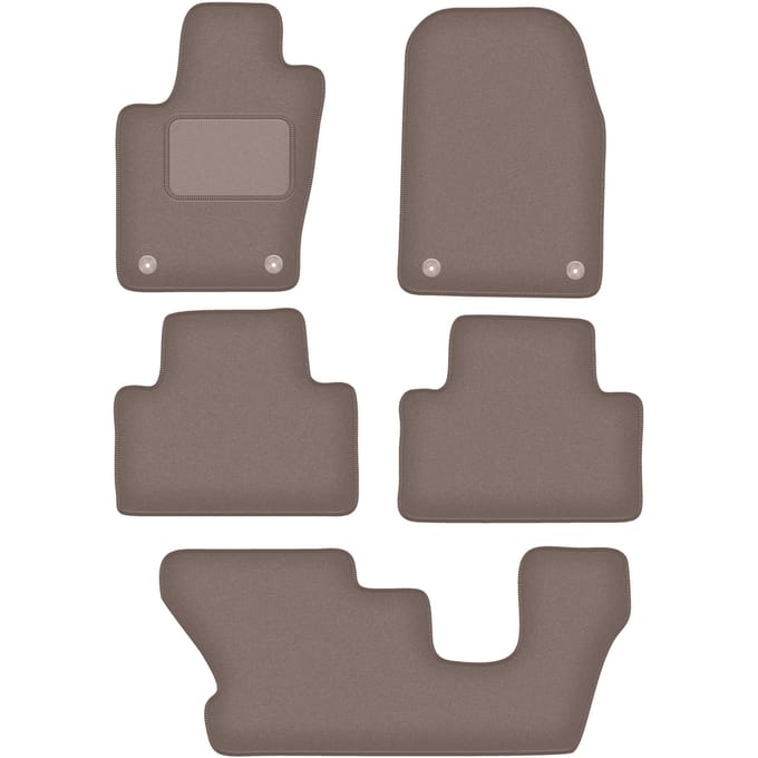 Beige velours vloermatten voor: Dodge Durango III 7-zits (2010-2020)