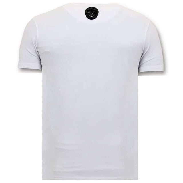 Luxe Heren T-shirt - Joaquin Guzman El Chapo - Wit