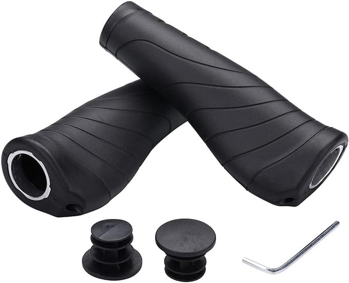 Fietsgrepen - Stuur Rubber - Comfortabel Fietsen - Ergonomisch Ontwerp - 13 cm Lengte - Zwart