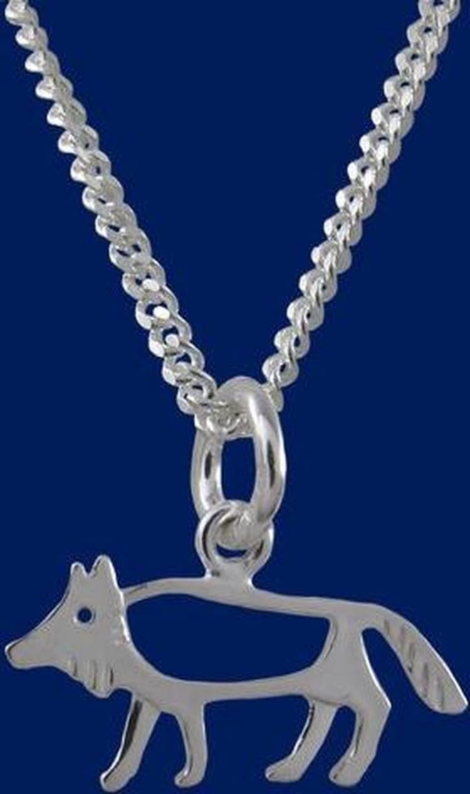 AuBor ®,  Hanger. Kleine zilveren wolf.