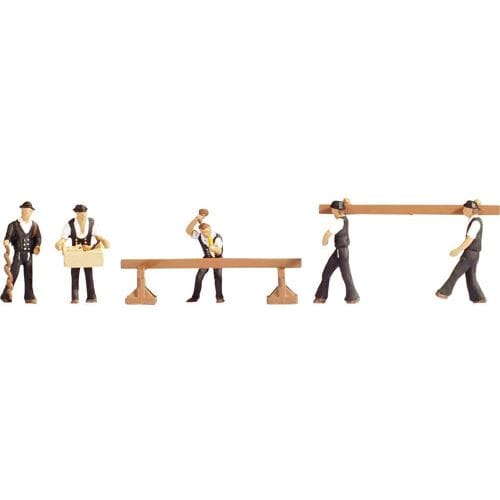 NOCH 15051 H0 Aan het werk figuren Geverfd, Staand