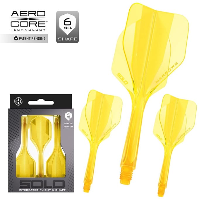 Harrows Solo Yellow NO6 - Dart Flights