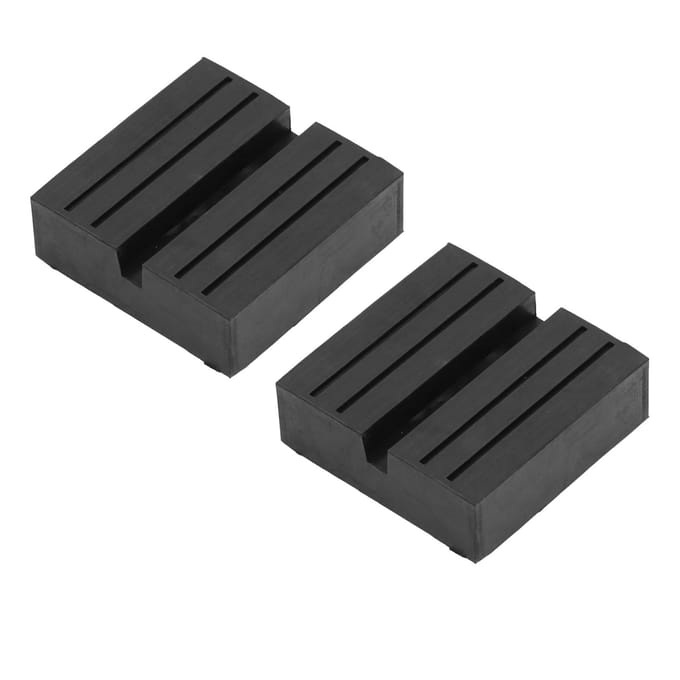 2 Stuks Krik Rubber Pad Universele Sleufvormige Frame Rail Pad Adapter Goede Drukvastheid Krik Hefpuck gray