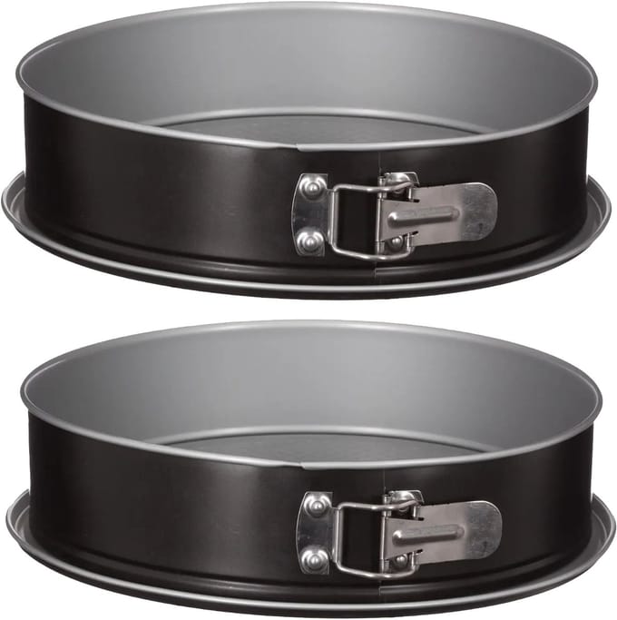 5five Taarten bakvormen/springvormen - metaal - zwart - 26/28 cm