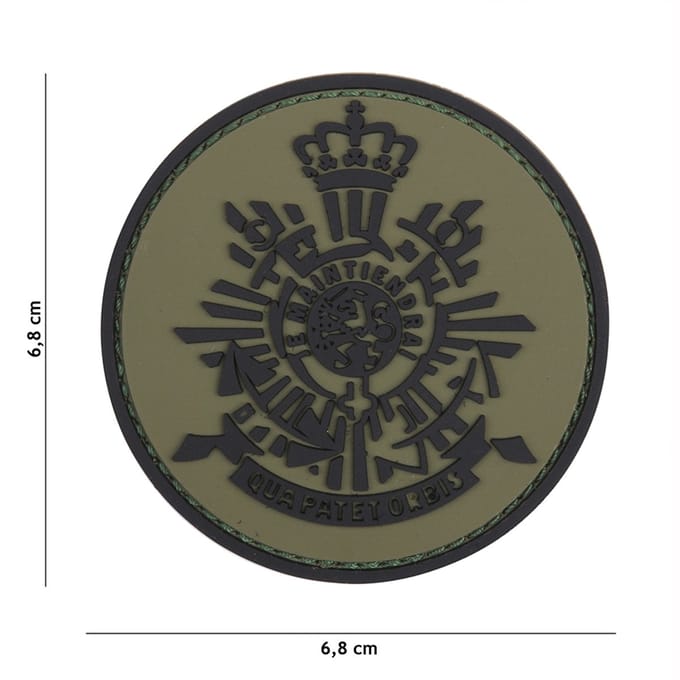 101 Inc Embleem 3D Pvc Korps Marieniers Groen/Zwart  20050