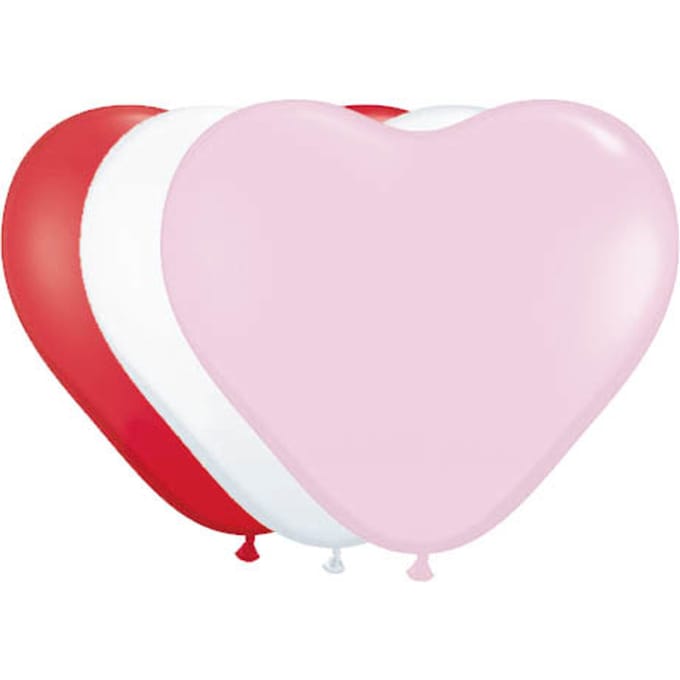 Hartvormige Ballonnen Gemengde Kleuren - 8 stuks