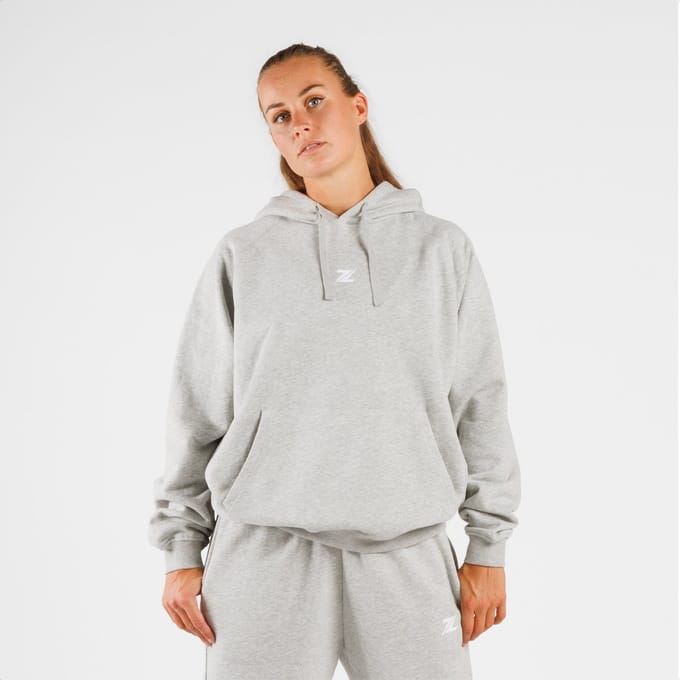 ZEUZ Dames Oversized Hoodie – Comfortabele Sporttrui - Grijs - M
