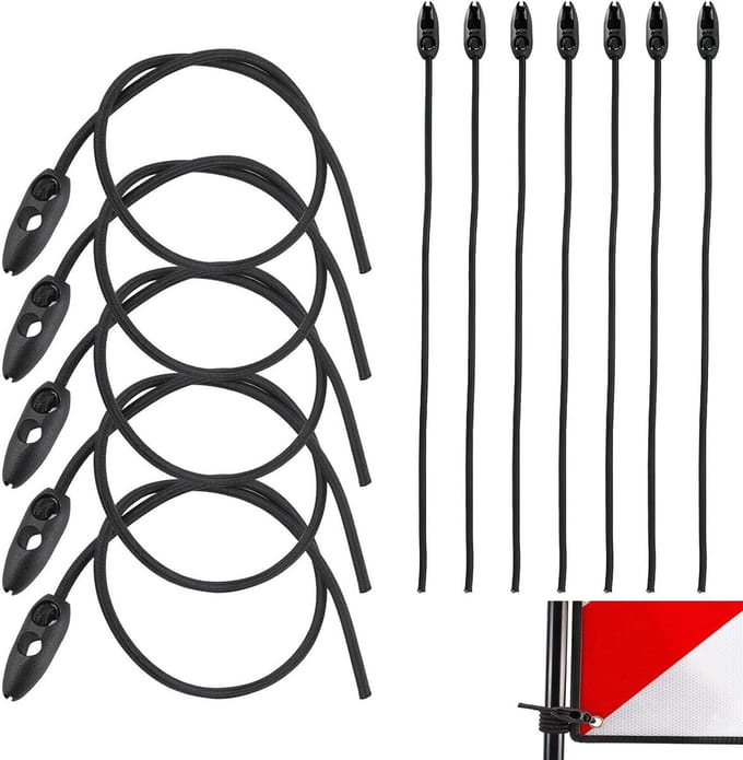 Spanbanden Set - Elastische Koorden - Bagage Vervoeren - Verstelbare Lengte - 12 Stuks 50cm - Zwart