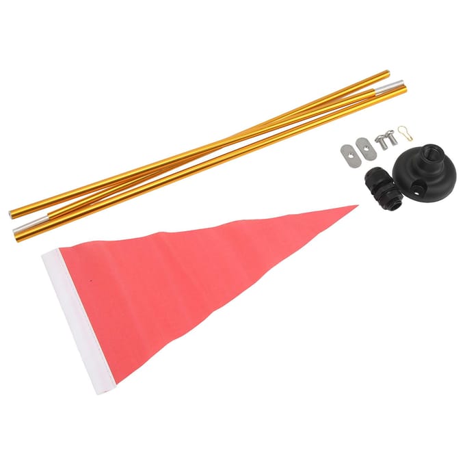 Kajak Vlag Aluminium Vlaggenstok Nylon DIY Kajak Veiligheidsvlag met Basis Kit voor Kano Buiten red