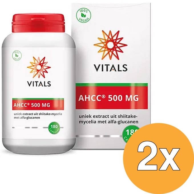 2x Vitals AHCC 500 mg (180 capsules)