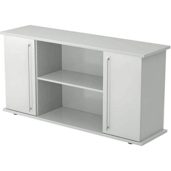 Sideboard met 2 deuren, lichtgrijs