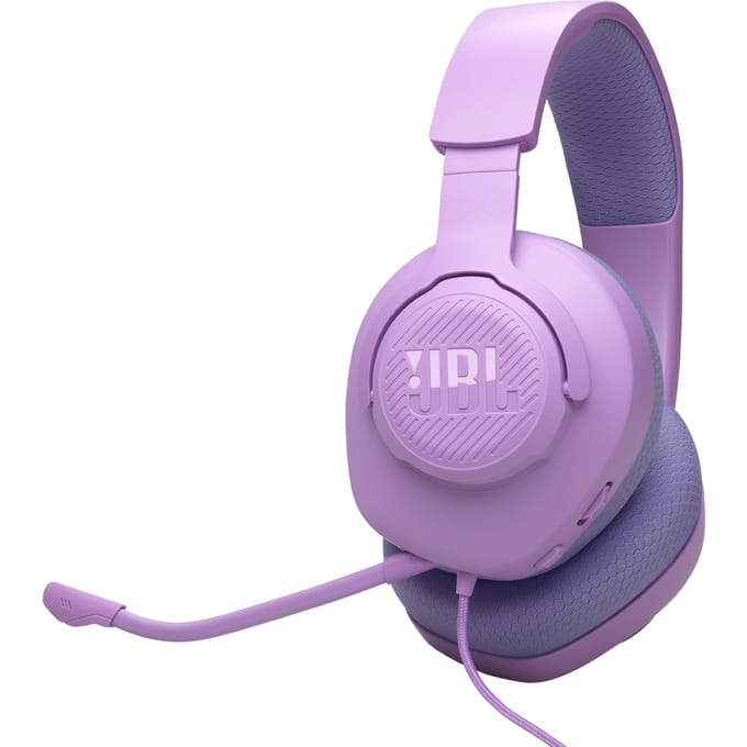 JBL Quantum 100 M2 - Bedrade Gaming Headset - Over-ear Koptelefoon met Afneembare Microfoon - 3.5 mm Jack - Voor PC, PlayStation, Xbox & Switch - Paars