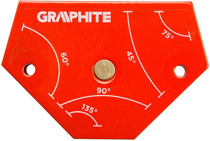 Graphite - Magnetische Hoeklas - 64 x 95 x 14 mm - 11.4 kg