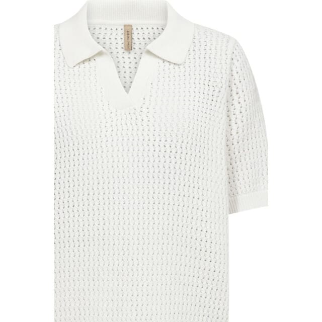 Gebreide pullover met polokraag en 1/2-mouwen model 'DENEFA'