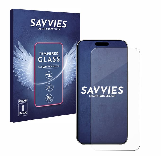 Savvies - Glas Screenprotector voor Apple iPhone 16 - Gehard Beschermglas 9H