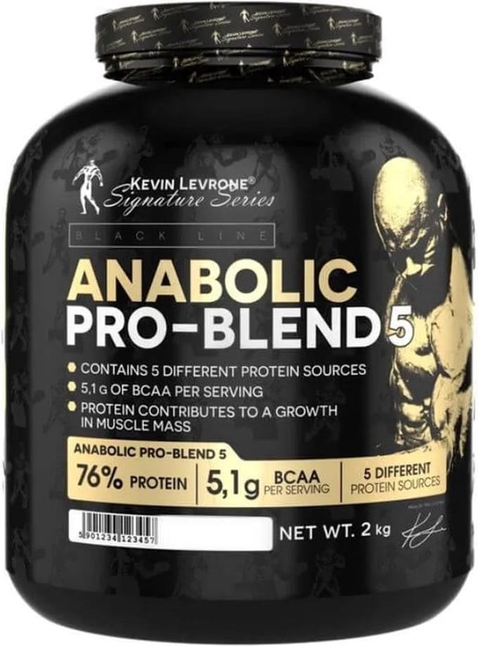 Kevin Levrone - Anabolic Pro Blend 5 Isolaat, Hydrolizaat, Caseine, Concentraat Mix - 2000g - Chocolade