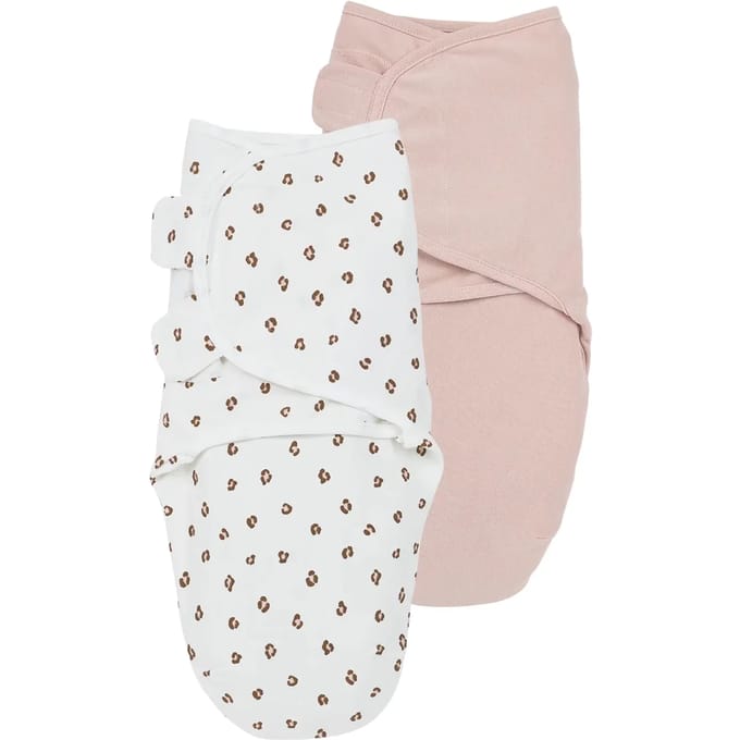 Meyco Baby Mini Panther Swaddlemeyco Inbakerdoek - Soft Pink - 0-3 Maanden - 2-pack