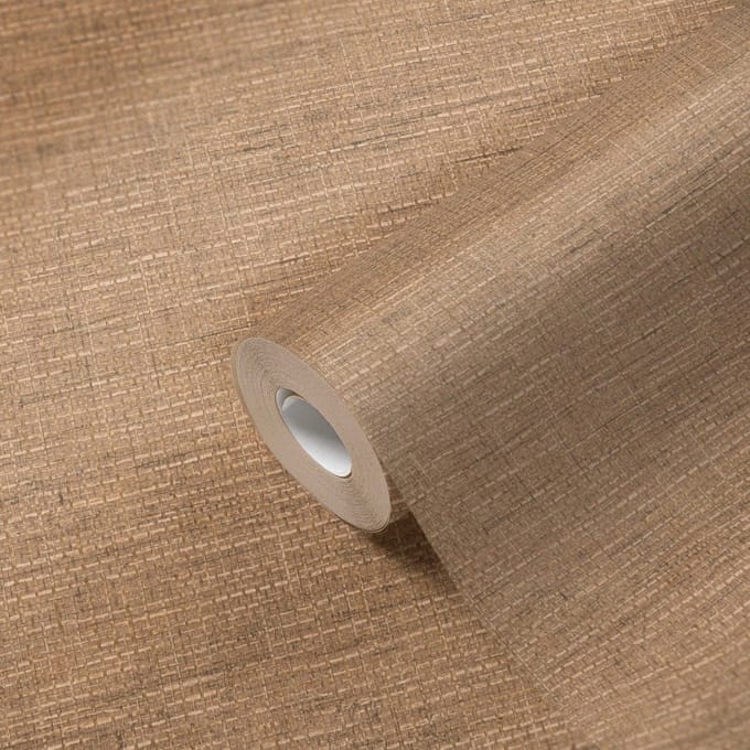 RAFFIA STIJL BEHANG | Vlechtwerk - bruin beige - A.S. Création Desert Lodge