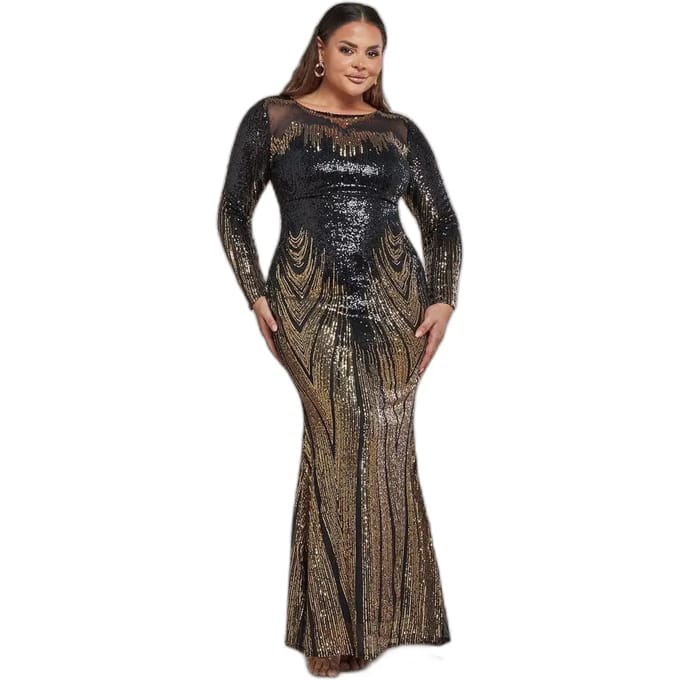 Strakke damesjurk Goddiva Aztec Sequin