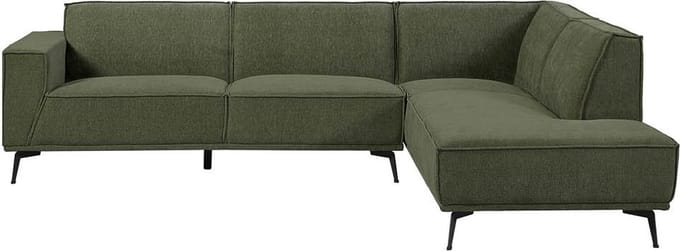 Tower living Leeds 2,5-seater AL + Ottoman R Bottle Green