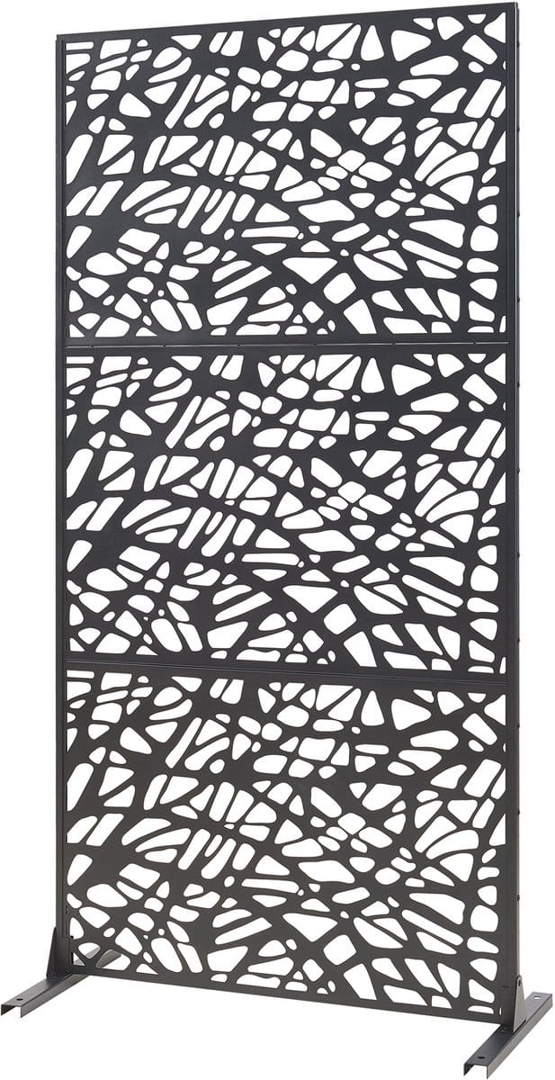 Scheidingswand Poskind zwart 200x100x50 cm casa.pro