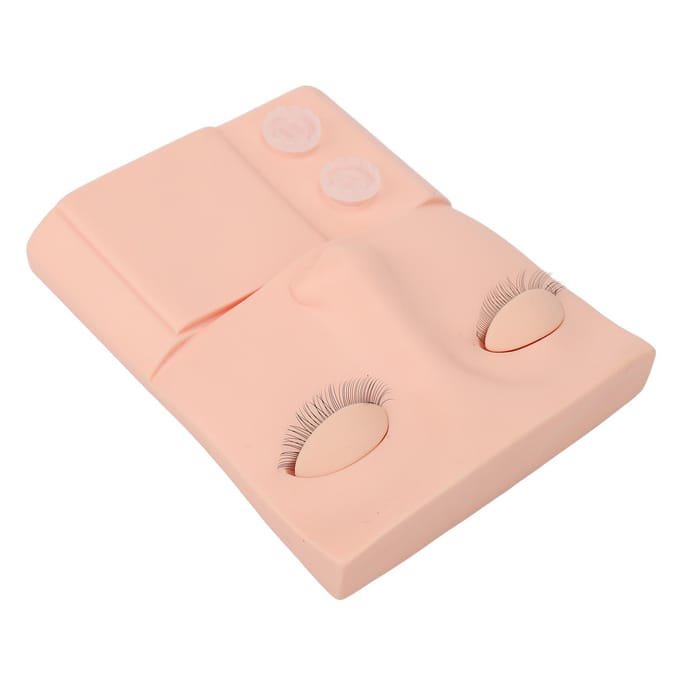 Wimper Mannequin Hoofd Vervangbaar Ooglid Wimperextension Oefen Make-up Training PVC Roze roze
