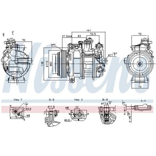 Airco-compressor NISSENS 890919