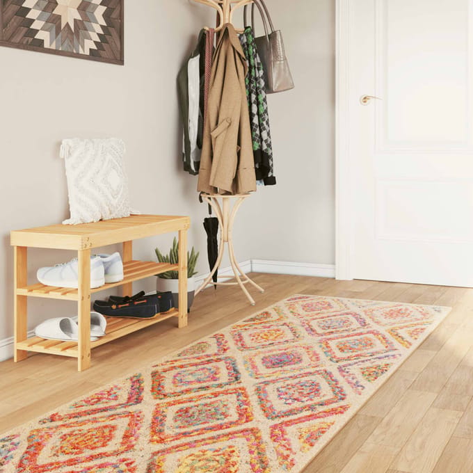 vidaXL - Vloerkleed - wasbaar - 80x300 - cm - meerkleurig